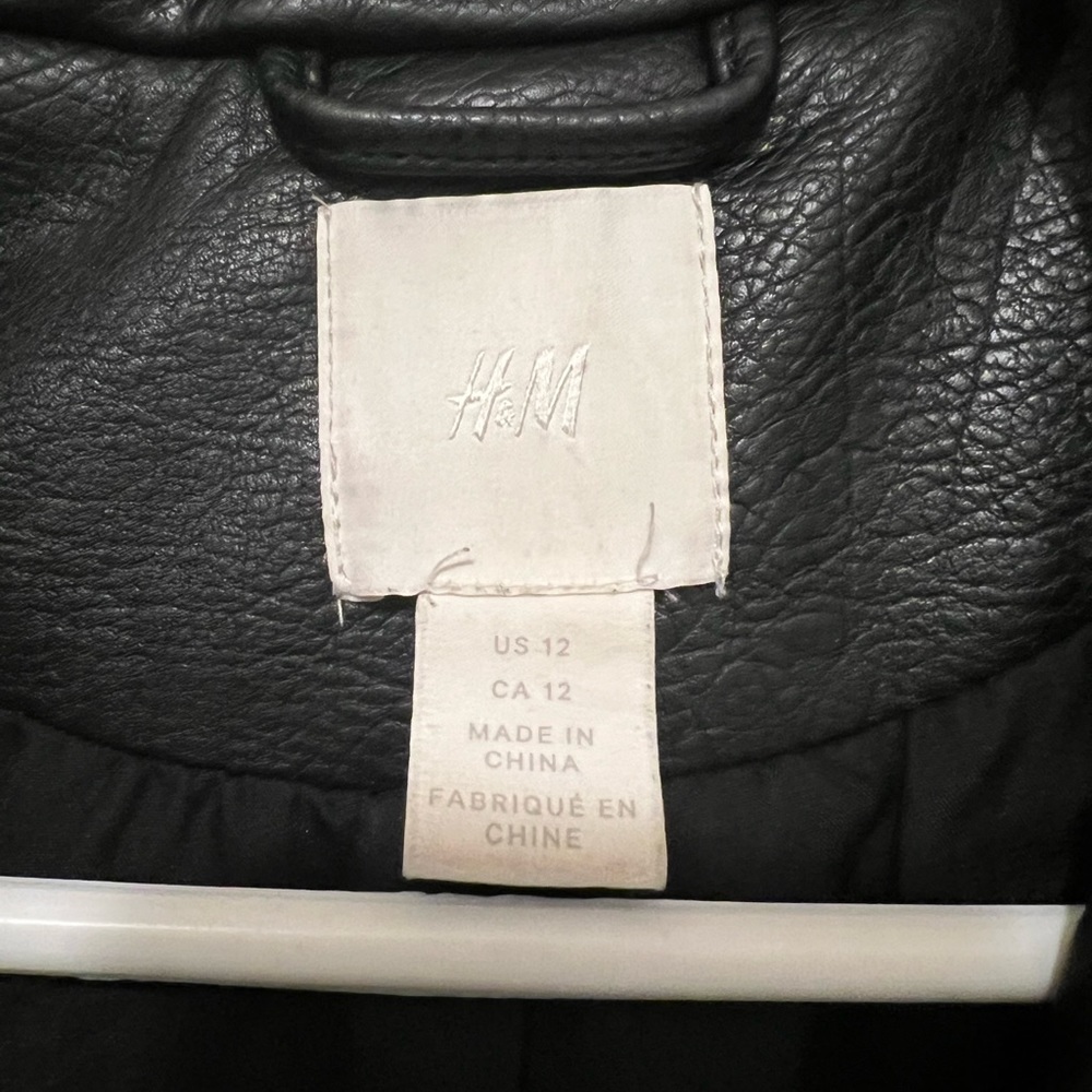 H&am oversized leather jacket